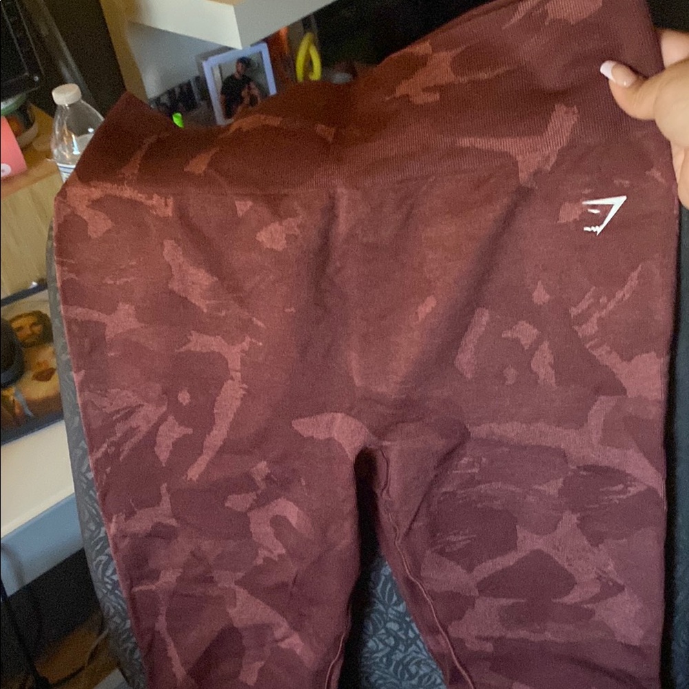 Gymshark maroon print  Leggings